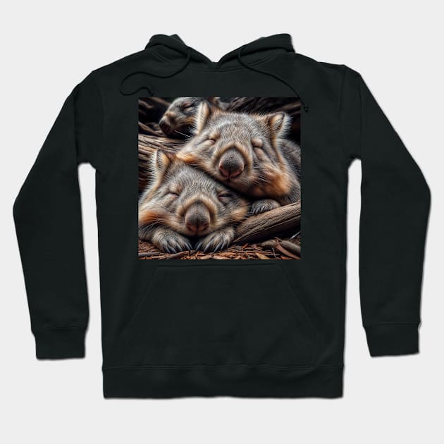 Sleeping Wombat friends Hoodie by J7Simpson